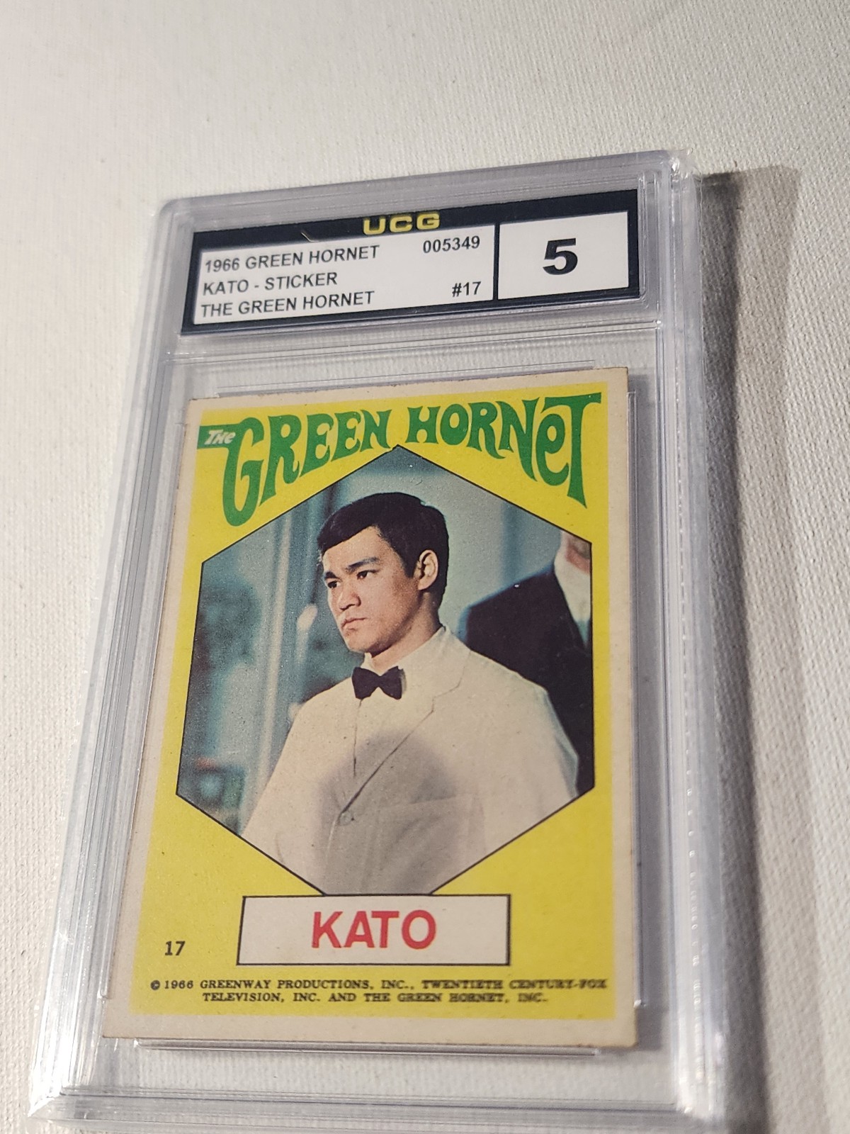 1966 Topps Green Hornet Sticker #17 Kato UCG 5 VG/Ex