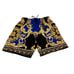 6-91 VERSACE Men's Swim Trunks Long Renaissance Baroque Blue/Gold Size 3/XS