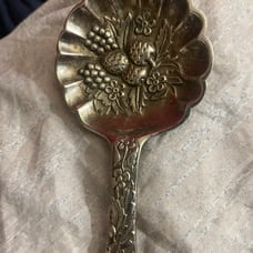 Silver plated serving spoon