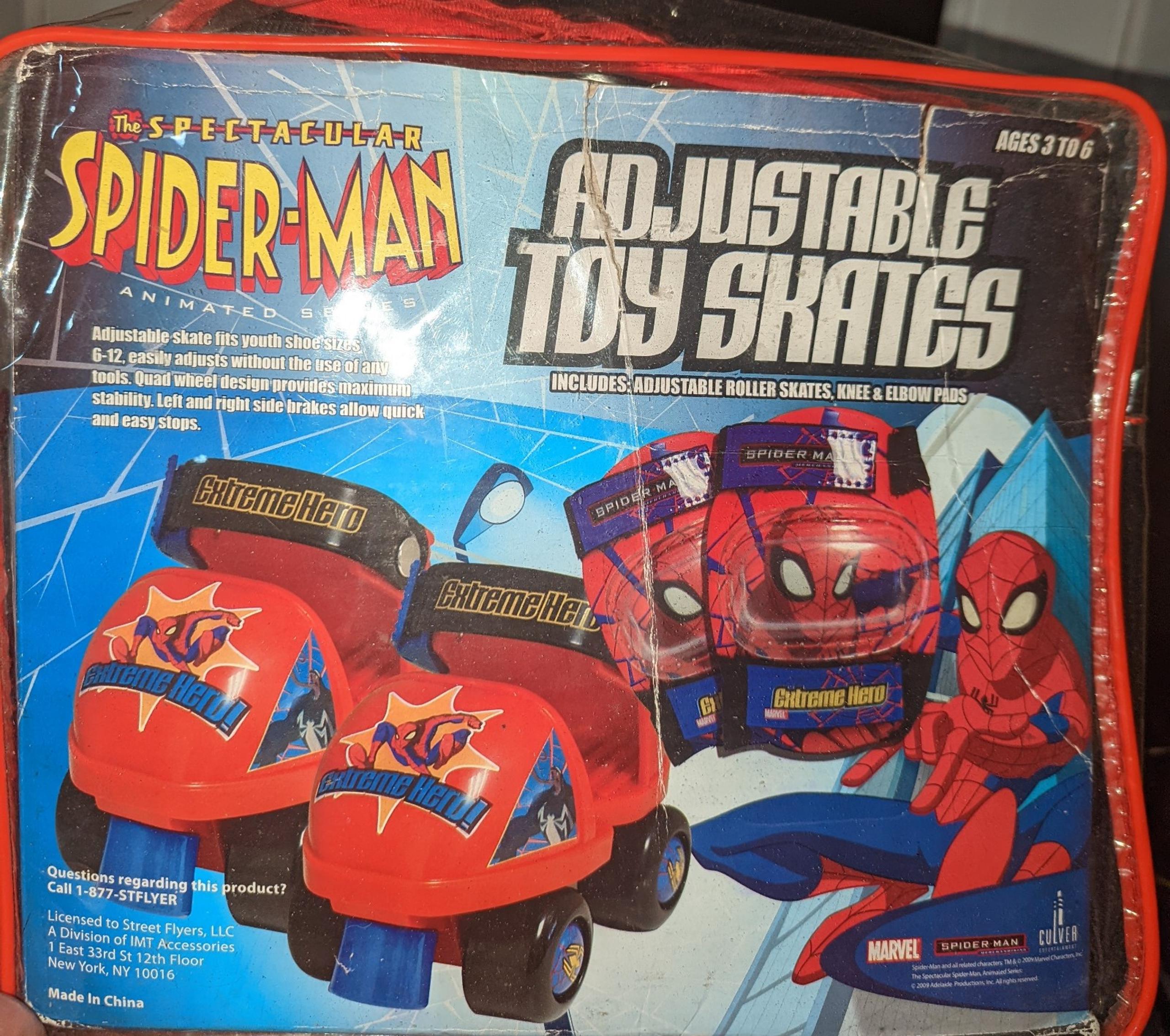 Spiderman adjustable toy skates