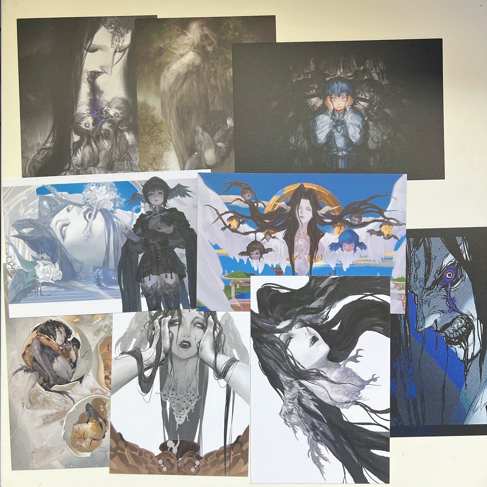 Final Fantasy XIV FF14 Meteion End Singer Fan Made Art Prints Set of 9 NEW