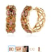 Multi Colored Tourmaline Hoop Earrings Vermeil Yellow Gold Over Sterling Silver