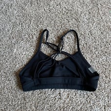 Bombshell Sportswear Braid Back Sports Bra in Black size medium