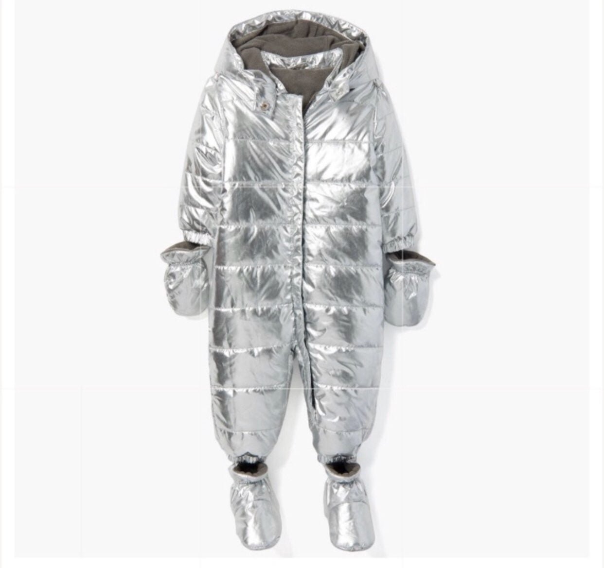 Gymboree Silver Puffer Snowsuit NWT