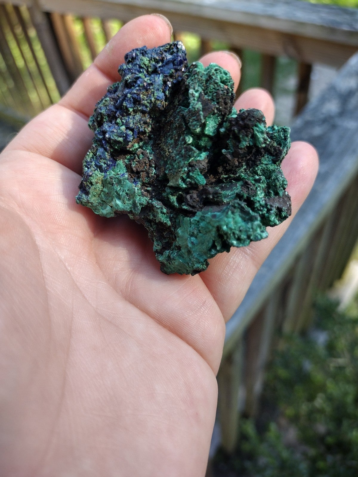 Malachite with azurite