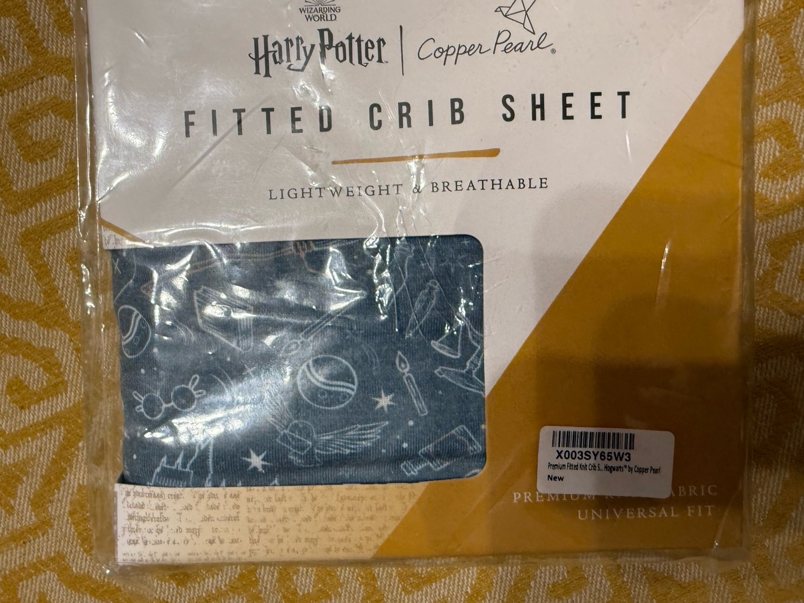 Copper pearl Harry Potter crib sheets