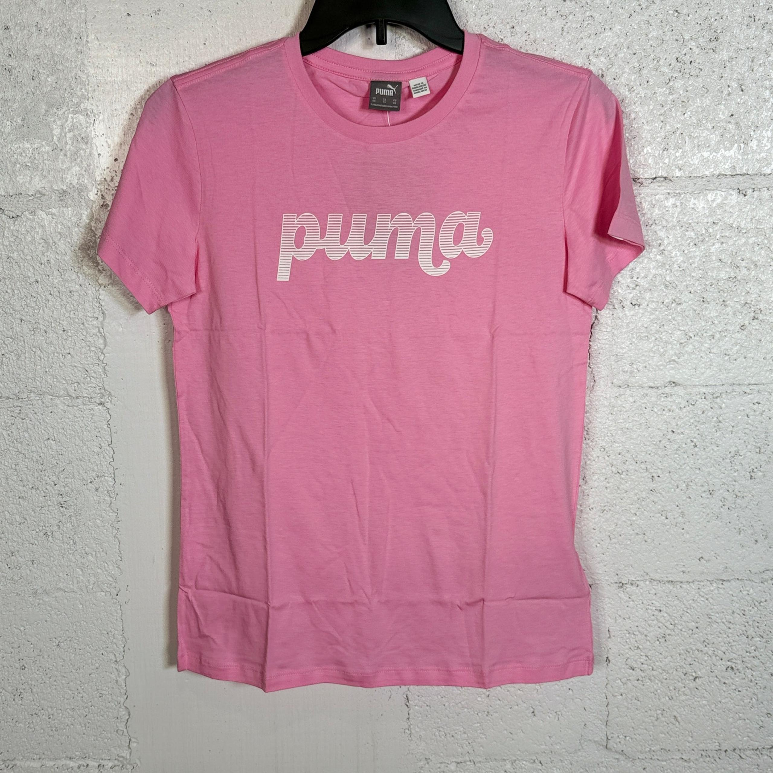 Puma Women's Spirited Logo Crewneck Pink Lilac XS