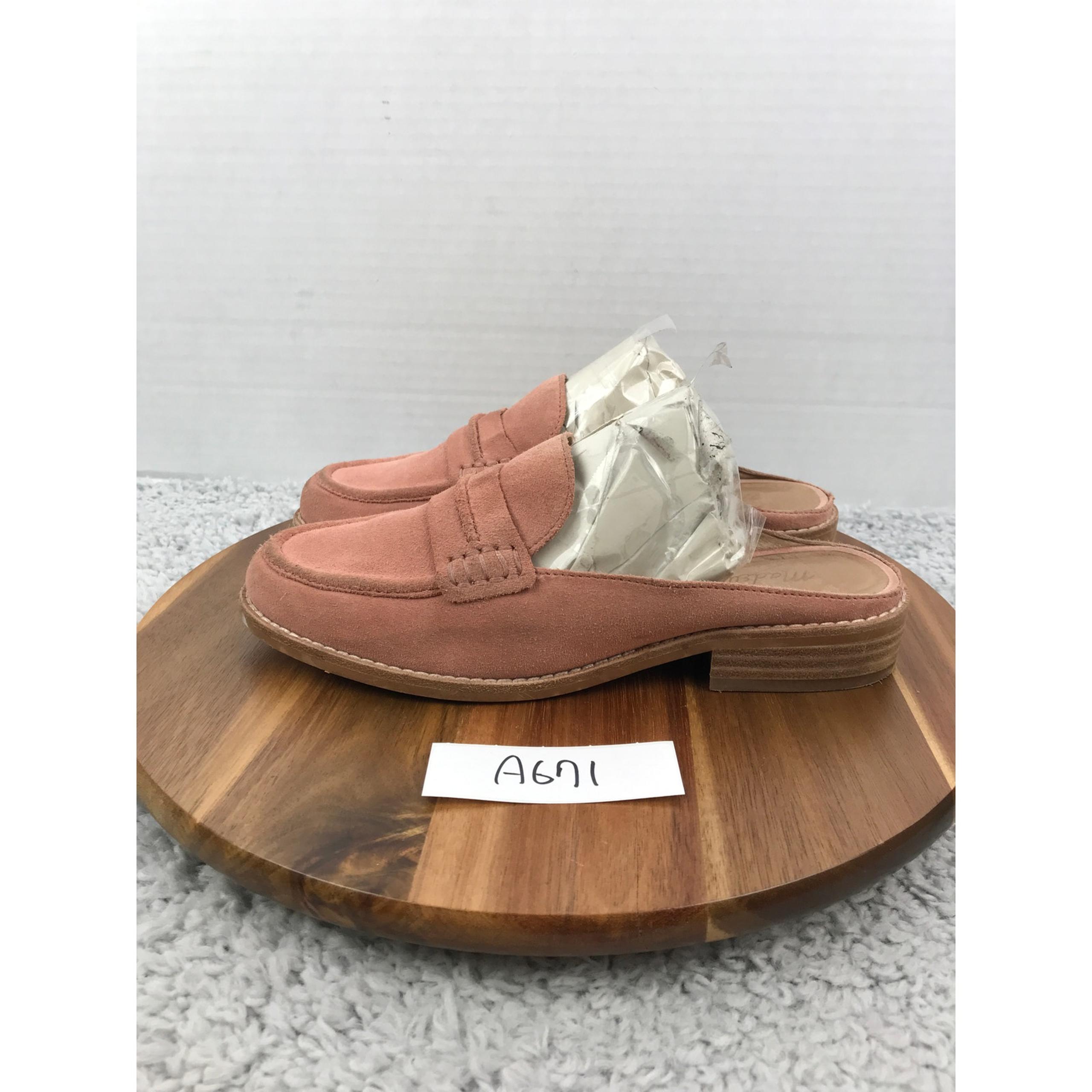 Madewell Elinor Dusty Pink Suede Casual Slip On Loafer Mule Shoes Womens 7 J8488