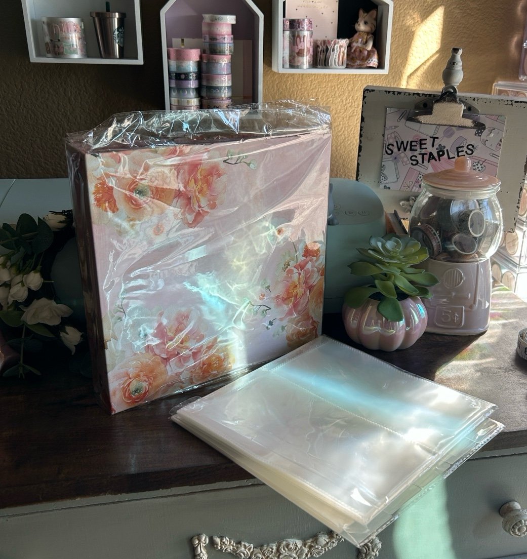 Brand New Sticker Album Binder Floral w Inserts