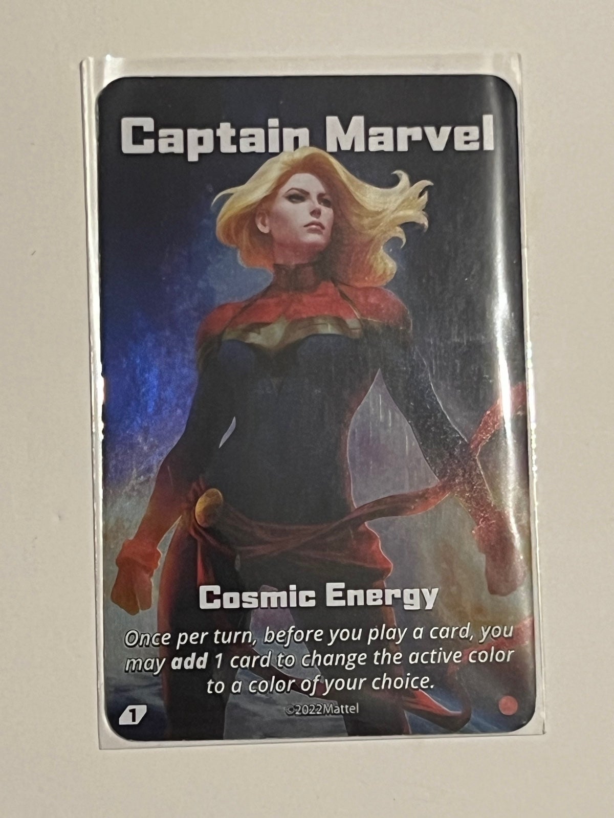 Captain Marvel Cosmic Energy Uno Ultimate Foil Chase Card Unplayed NearMint/Mint