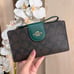 NWT - COACH Phone Wallet In Colorblock Signature Canvas - C2874 Brown/Dark Pine