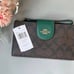 NWT - COACH Phone Wallet In Colorblock Signature Canvas - C2874 Brown/Dark Pine