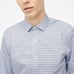 J.CREW Performance Dress Shirt White Gulf Blue Slim Plaid Button Down Men's L