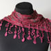 Vintage scarf. Woman scarf. Flower scarf. woman shawl. wine red scarf