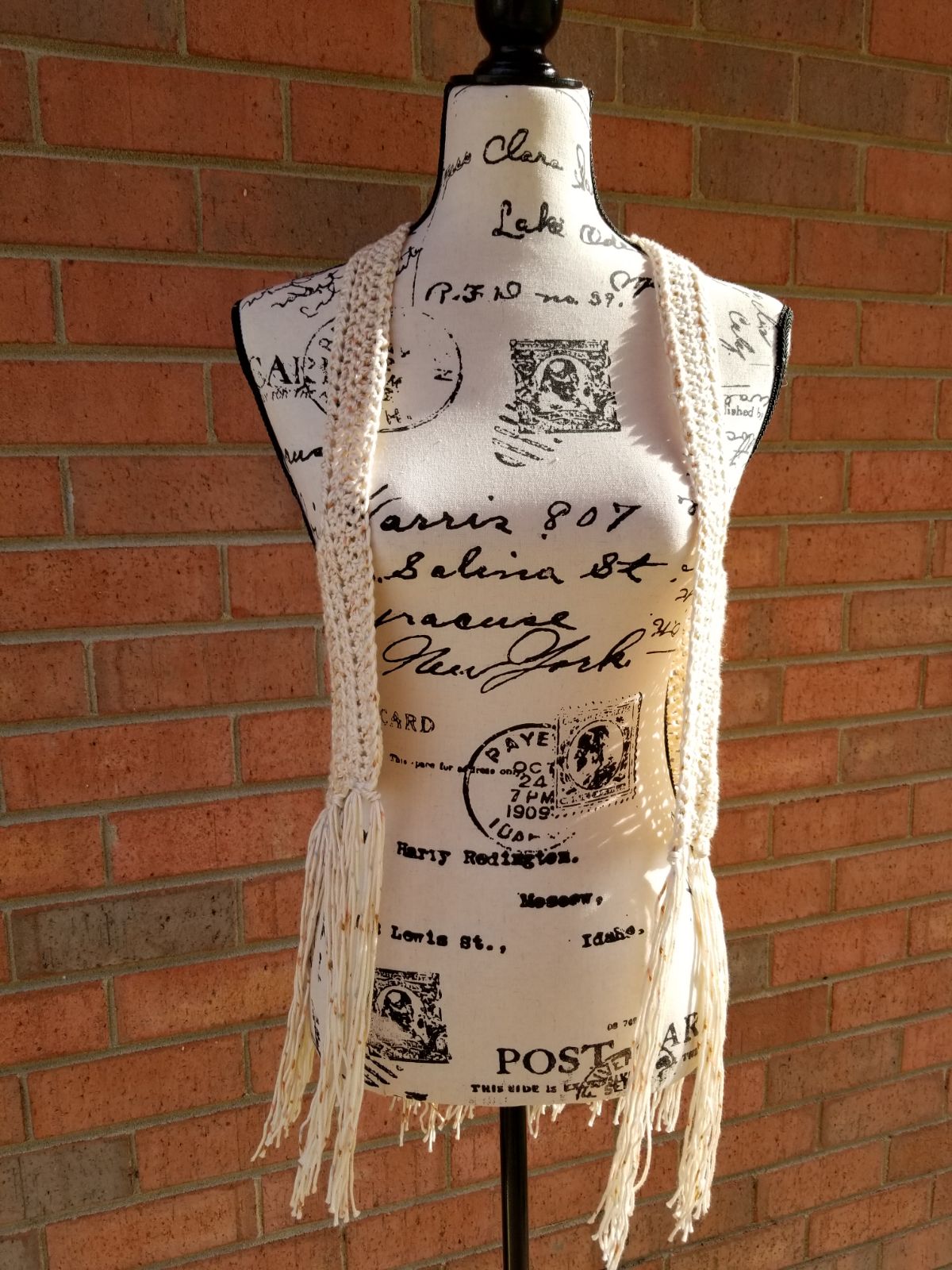 NWT Handmade Boho Vest/Beach Cover Size