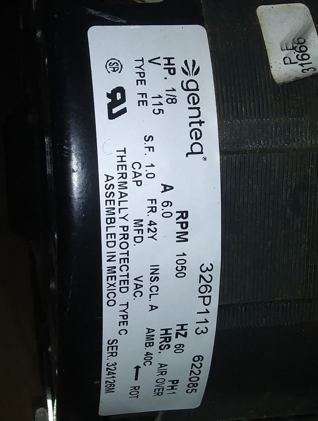 Central air blower motor