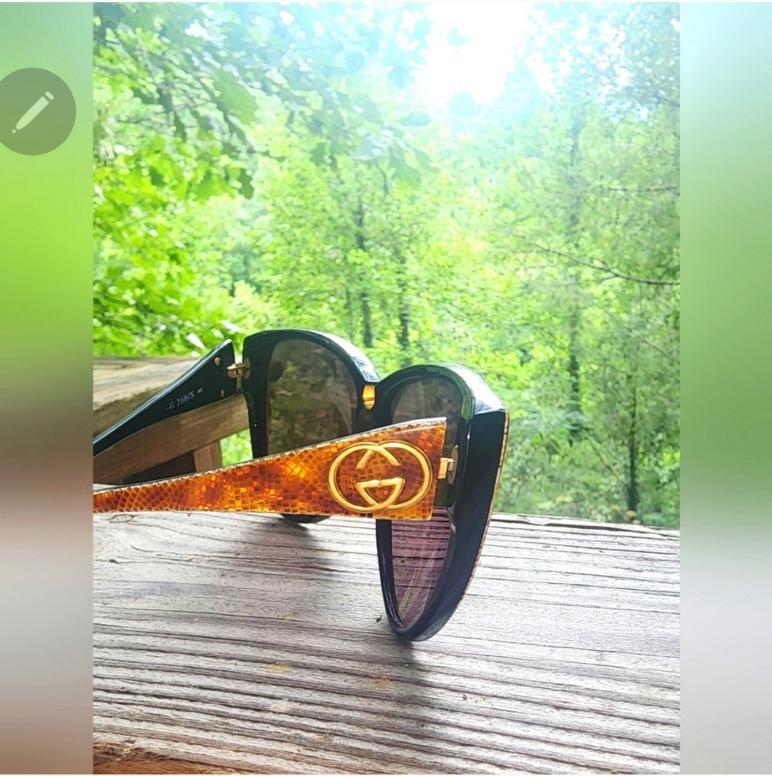 Gucci Rare Vintage GG 2108/S 46E Mosaic Tortise Sunglasses Italy R HTF
