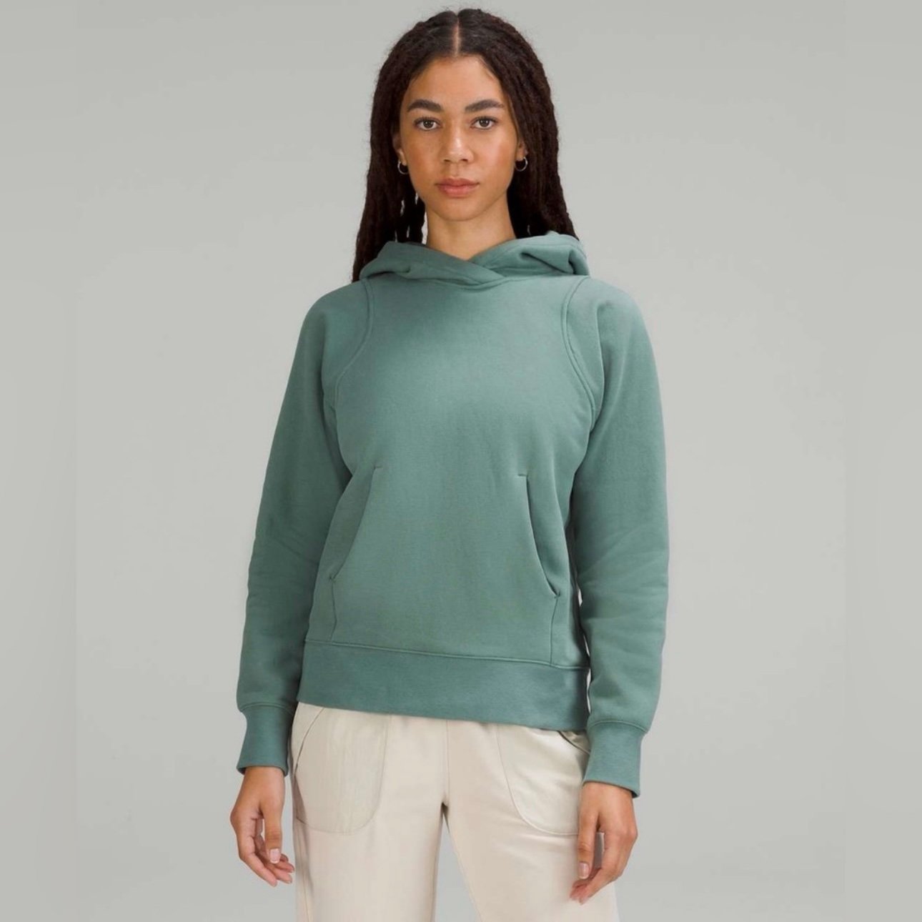 Lululemon Loungeful Hoodie Sweatshirt Women’s 6 Scuba Fleece Lined Tideful Teal