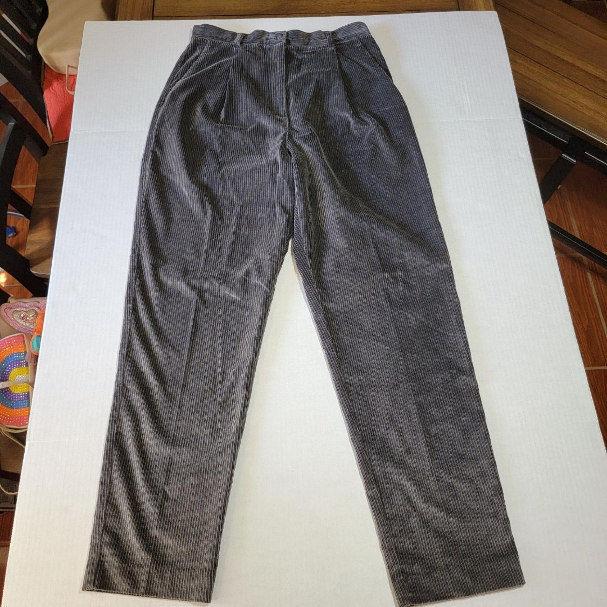 Liz Claiborne Liz Sport Corduroy Pants Dark Grey - Size 14