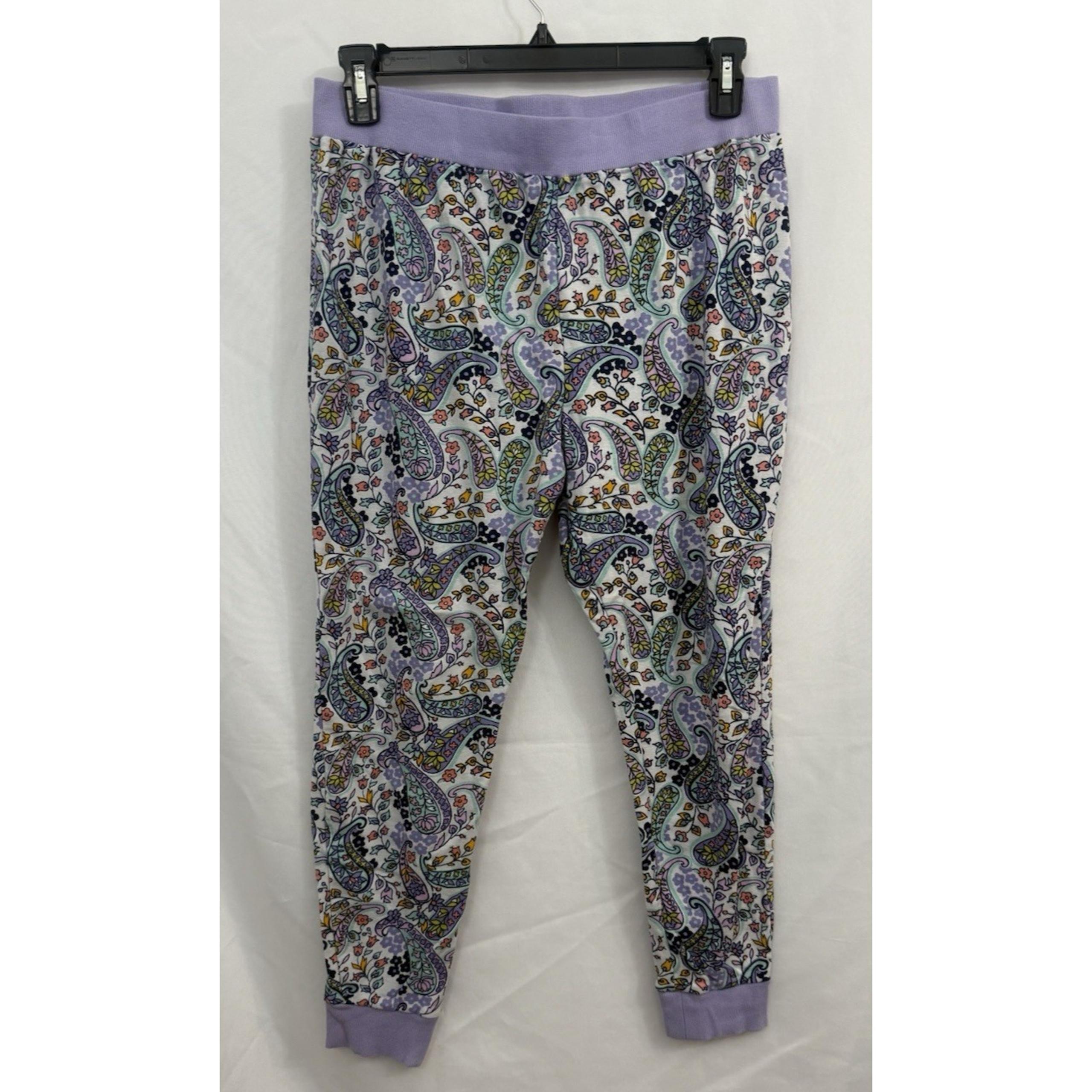Vera Bradley Jogger Pajama Pants Floral Purple Whimsical Womens Size Large