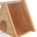 PawHut Outdoor Triangular Wooden Bunny Rabbit Hutch/Guinea Pig House