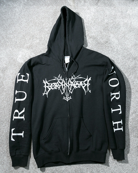BORKNAGAR True North Metal Band Zip-Up Hoodie Sweatshirt Size M