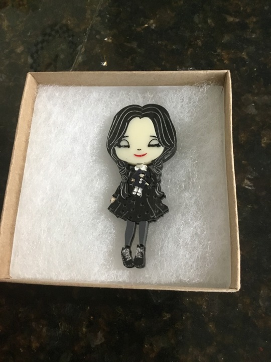 Daisy Jean Addams Family Wednesday Brooch New