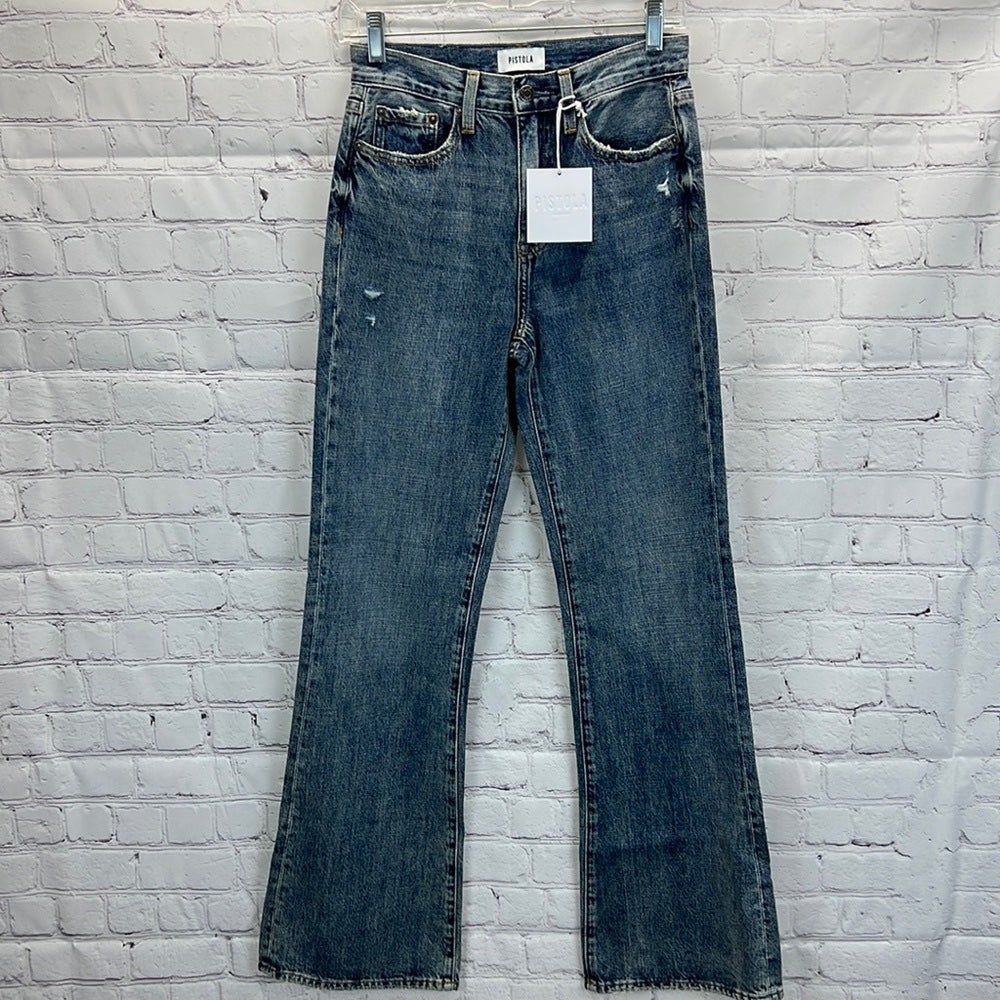 Pistola Stevie High Rise Relaxed Flare Pulse jeans nwt size 25