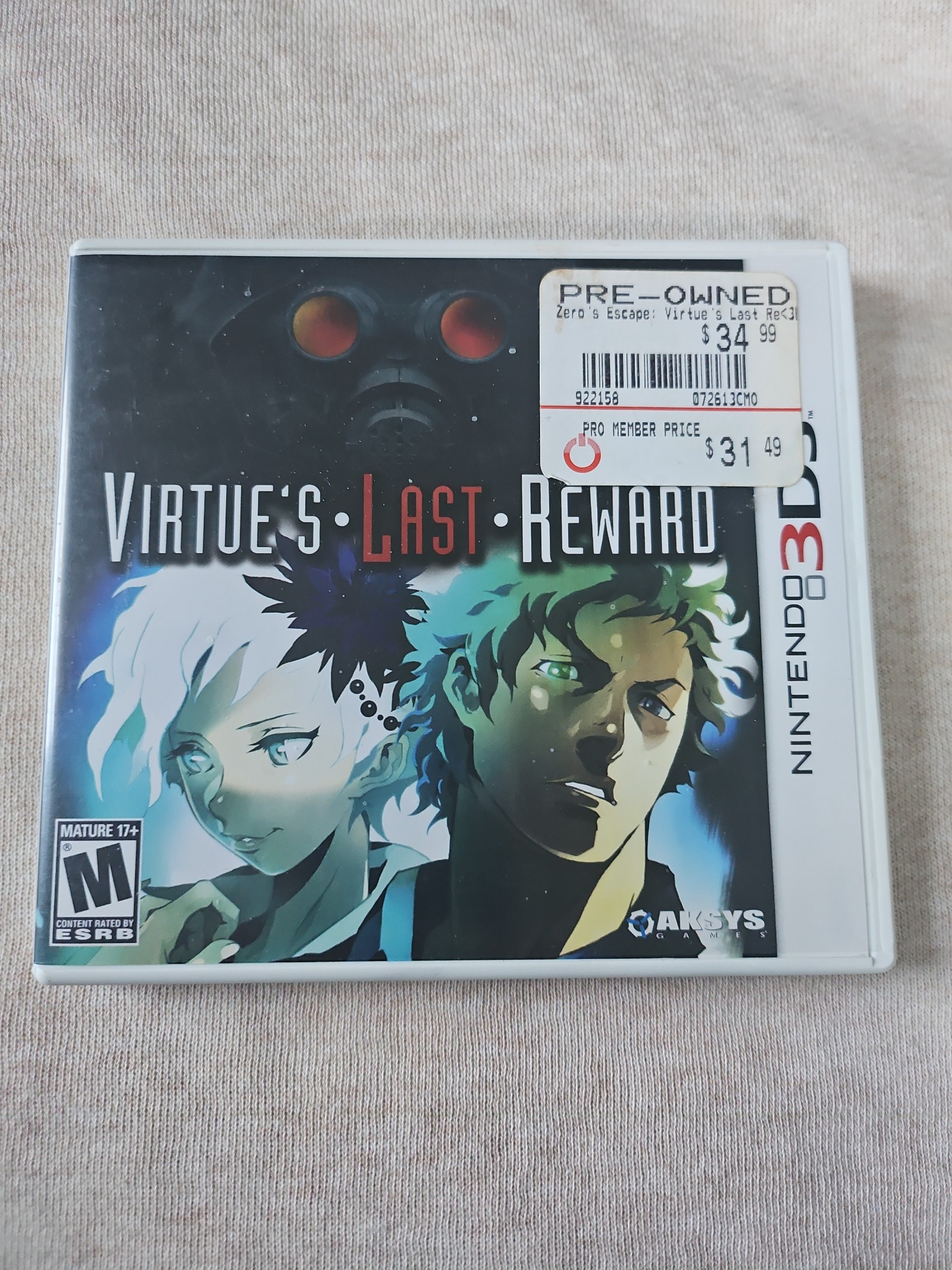 Virtues Last Reward for Nintendo 3DS