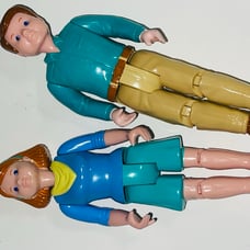 DREAM Dollhouse ❦❦ ❦❦MOM DAD MAN WOMAN CAMPING SET EUC