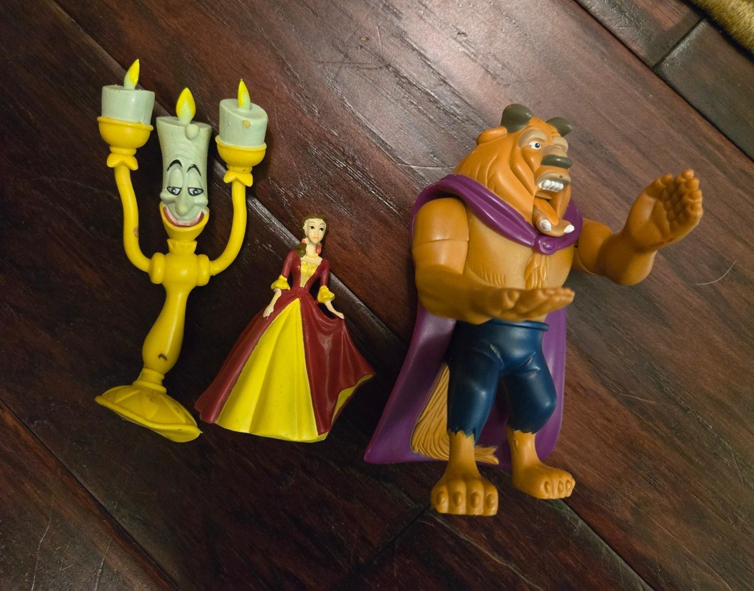 Vintage Disney movie Action figures, Beauty and the Beast