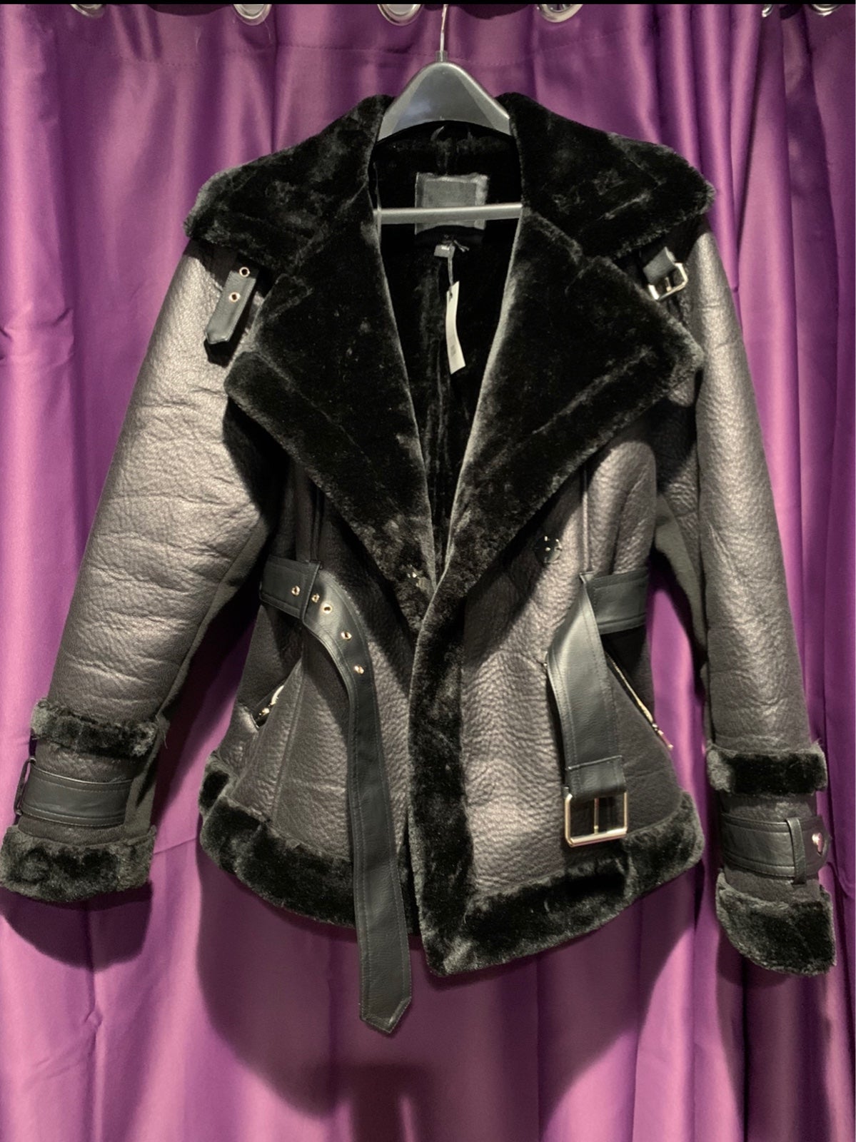 Shearling jacket river island new arrivals