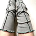 Knit Leg Warmers Green Gray Footless Over the Knee Socks Thigh Highs Cotton NEW