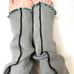 Knit Leg Warmers Green Gray Footless Over the Knee Socks Thigh Highs Cotton NEW