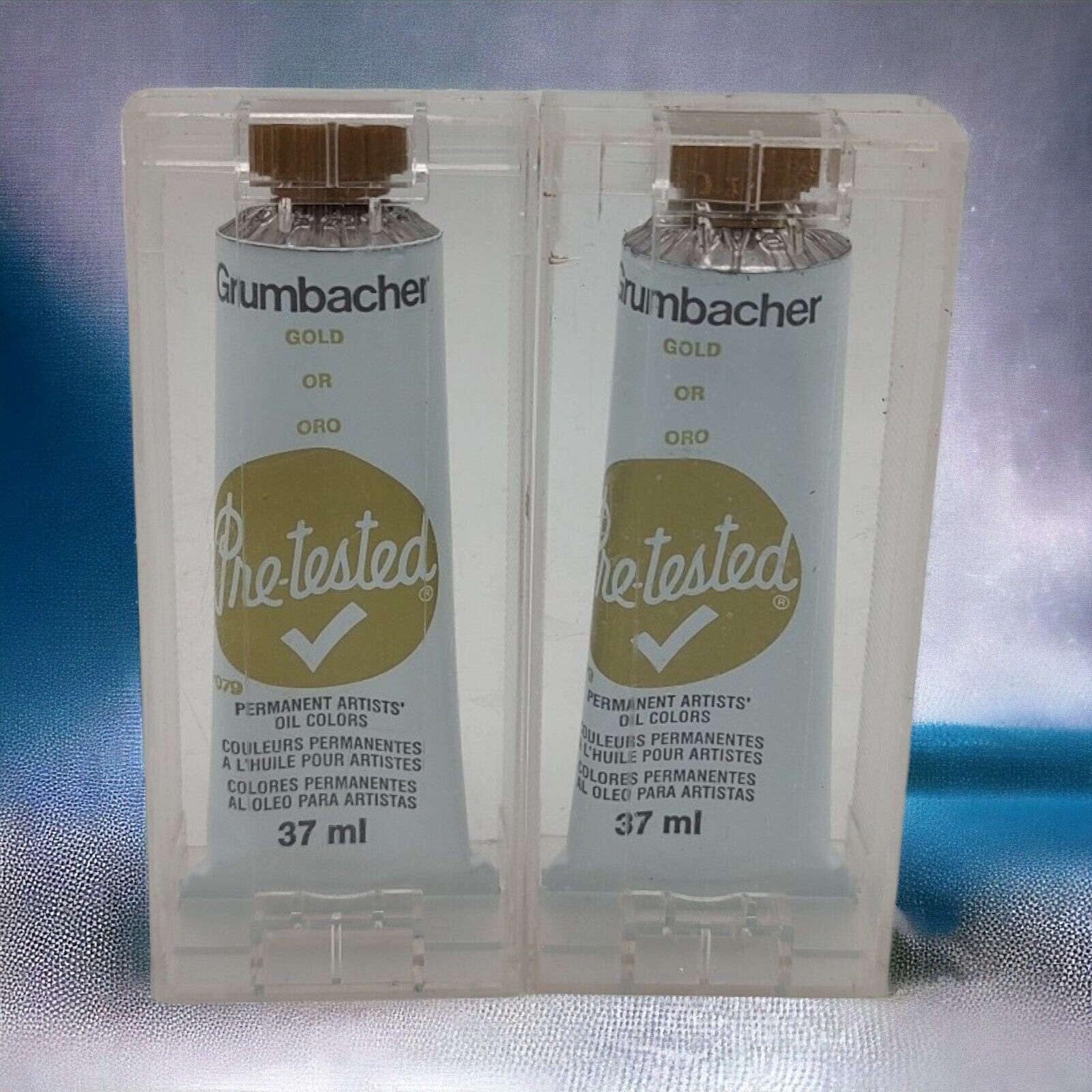 Gold P079 PK of 2 Vintage Unused Grumbacher PreTested Permanent Artist Oil Paint