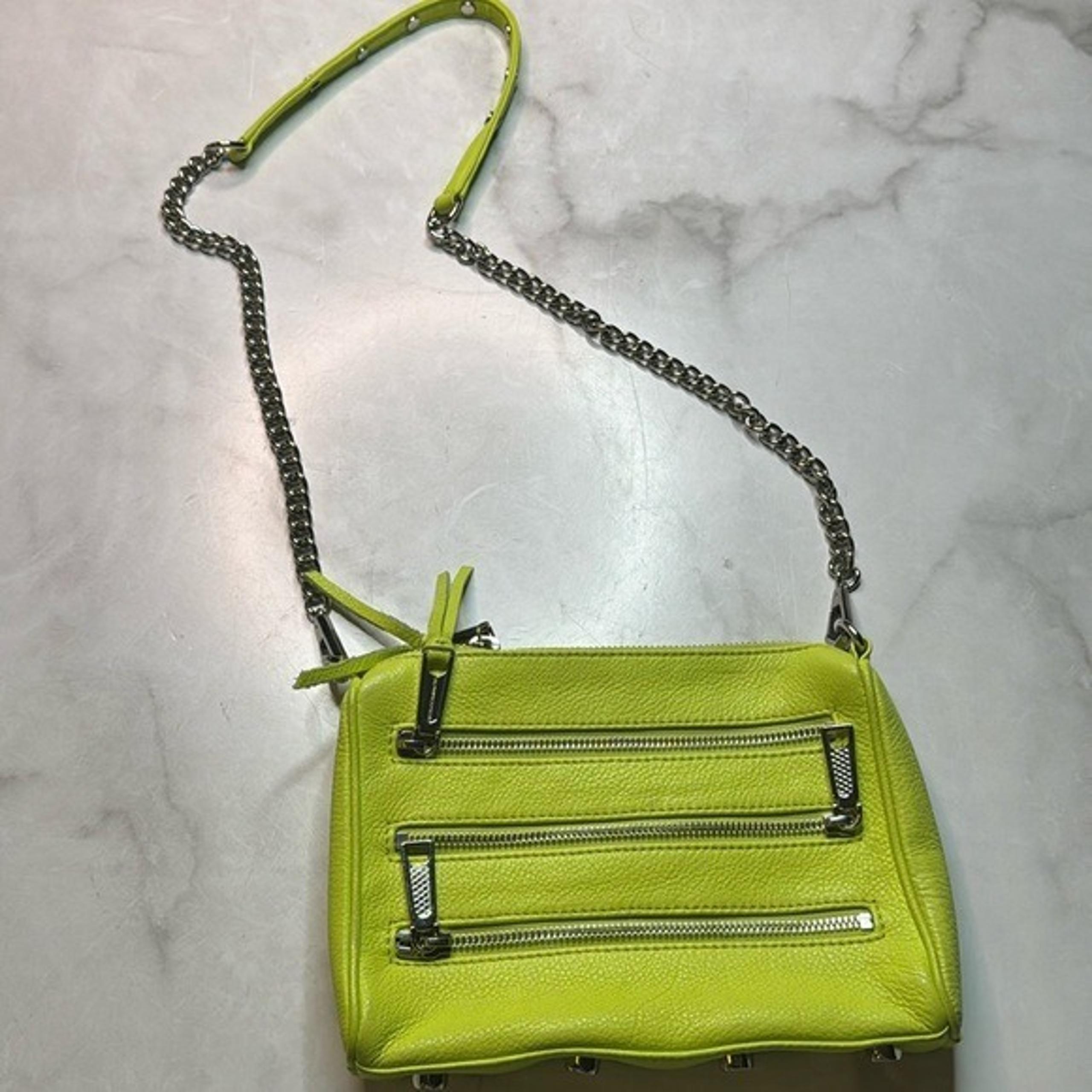 Rebecca Minkoff Mini 5 Zip in Lime