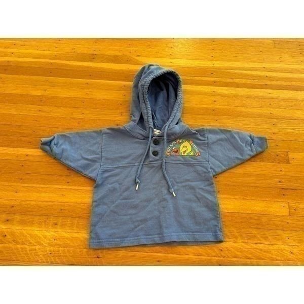 Sesame Street Vintage Elmo Big Bird Blue Hoodie