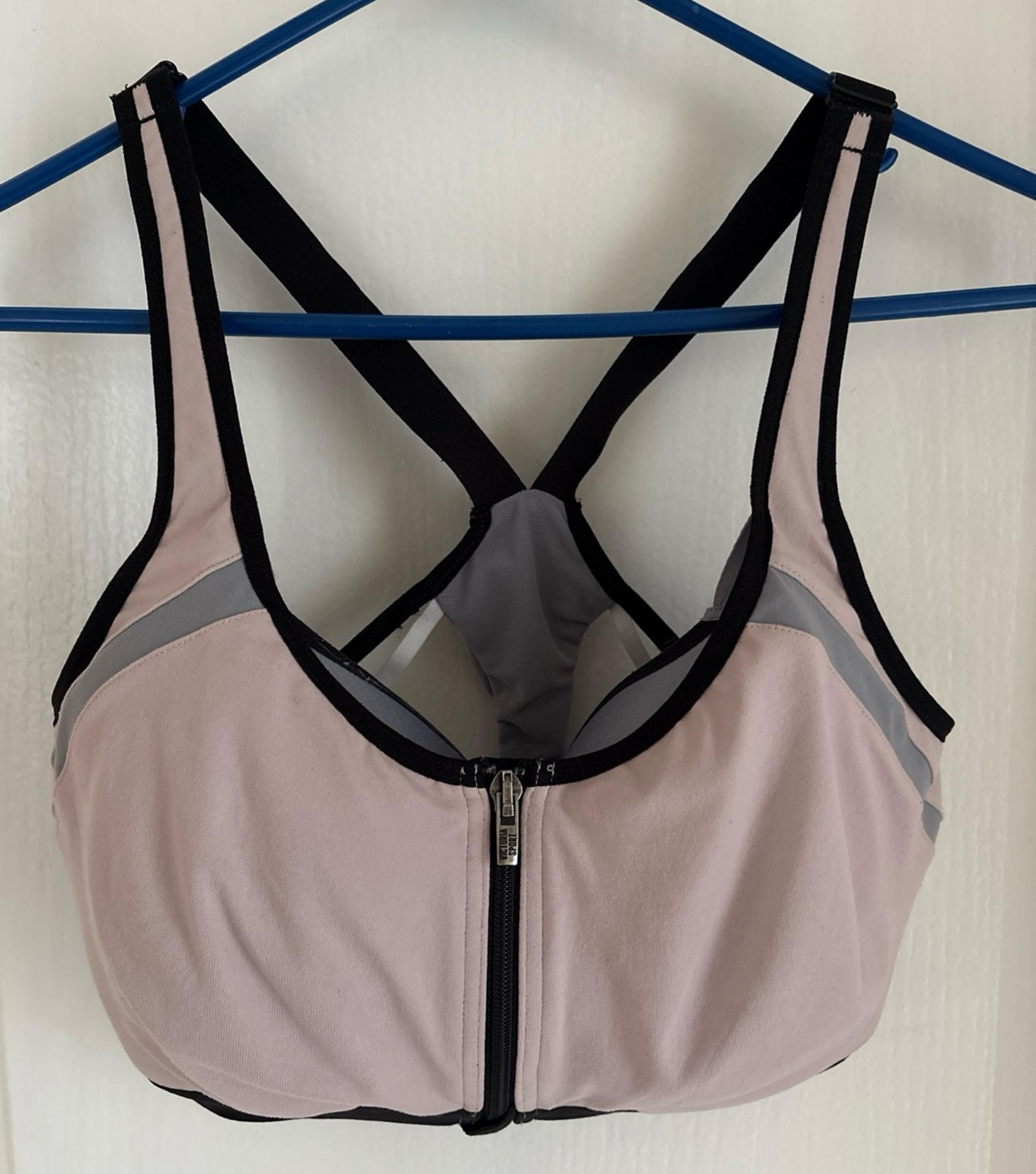 Victorias Secret Sport Knockout Sports Bra Front Zip Underwire High Impact 34DDD