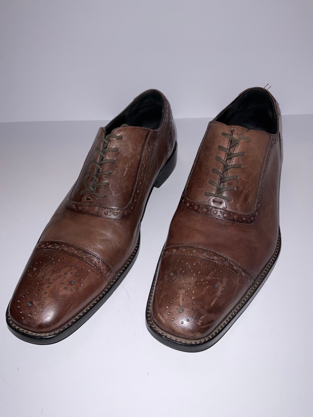 Nordstrom Calibrate MS Brandon Oxford Brown Lace Up Dress Shoe Size 10.5