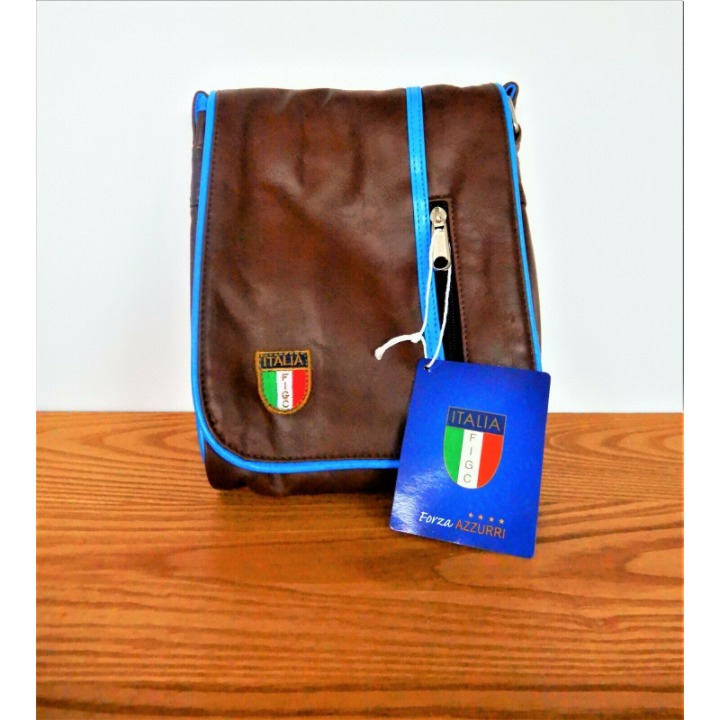 Italian Football Federation Soccer Pleather Crossbody Satchel Federcalcio Licens