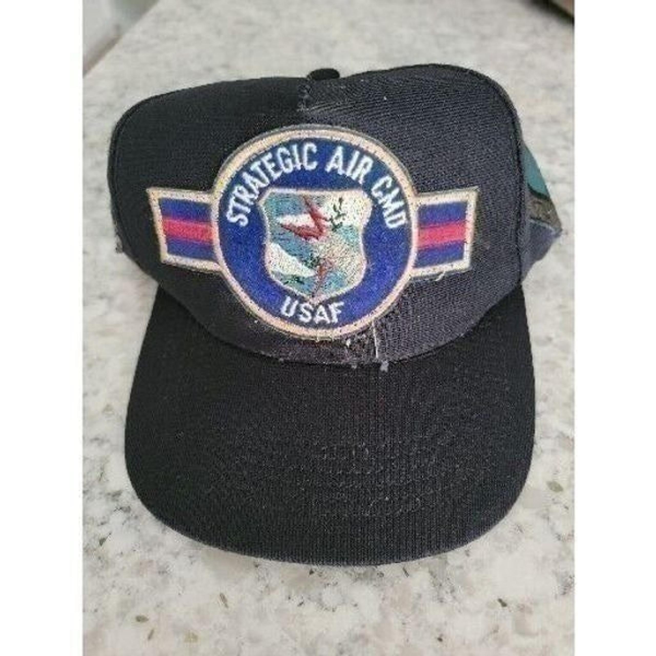 SAC Strategic Air Command USAF Embr Desert Cap Low Profile Cotton Distressed Hat
