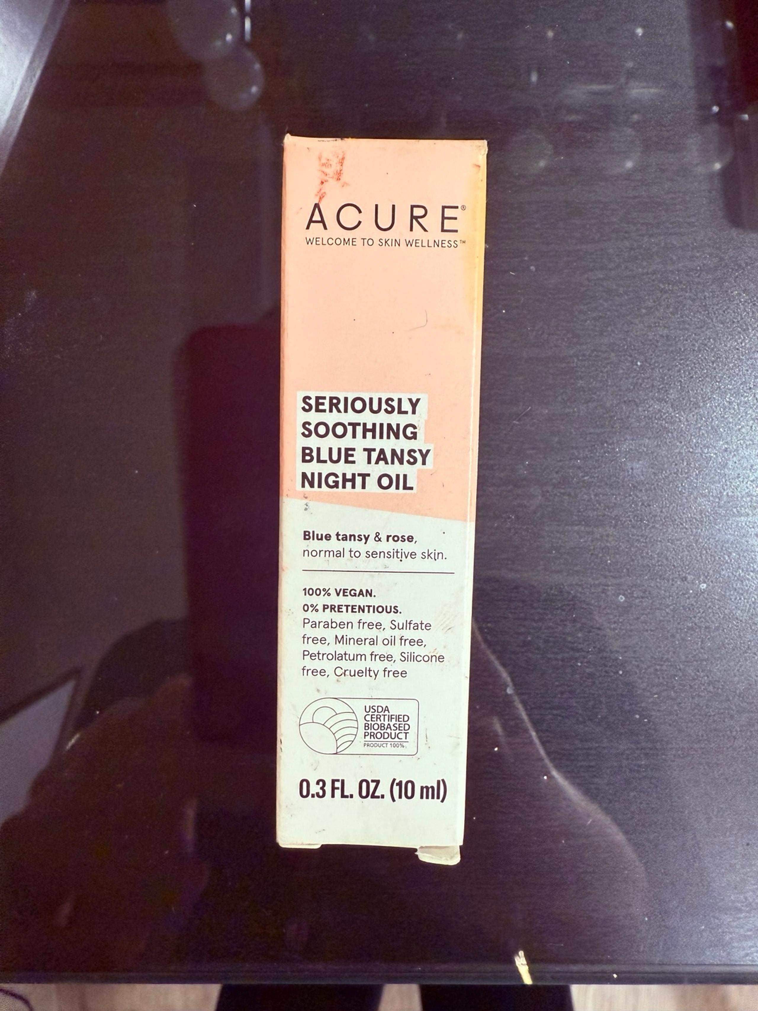 Acure blue tansly night oil
