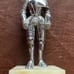 Vintage Knight on onyx stone pedestal lighter Super unique!