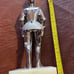 Vintage Knight on onyx stone pedestal lighter Super unique!