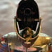 Vintage Knight on onyx stone pedestal lighter Super unique!
