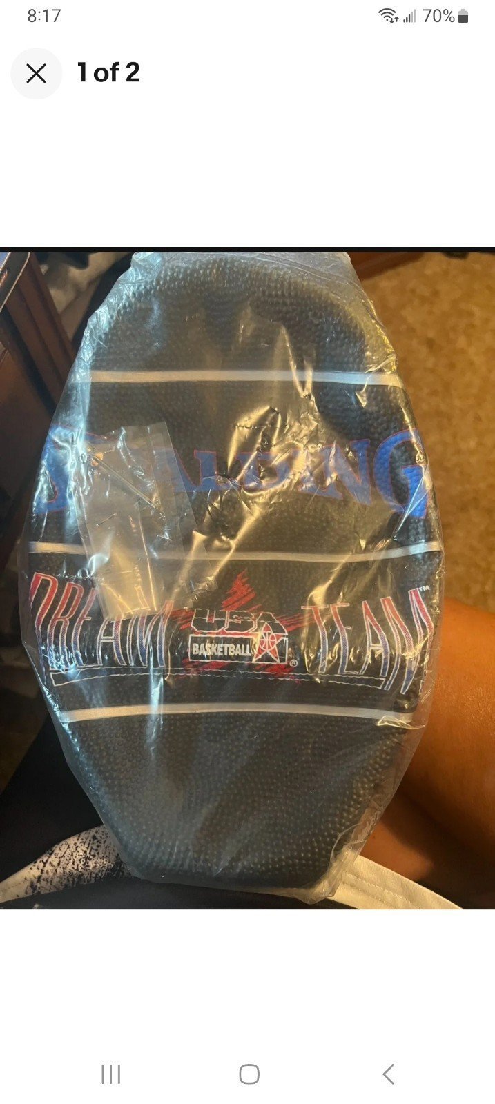 Vintage Spalding USA dream team basketball nip