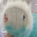 NEW Furry tail Handmade Cosplay Blue White Kig Kemono Medium length fursuit
