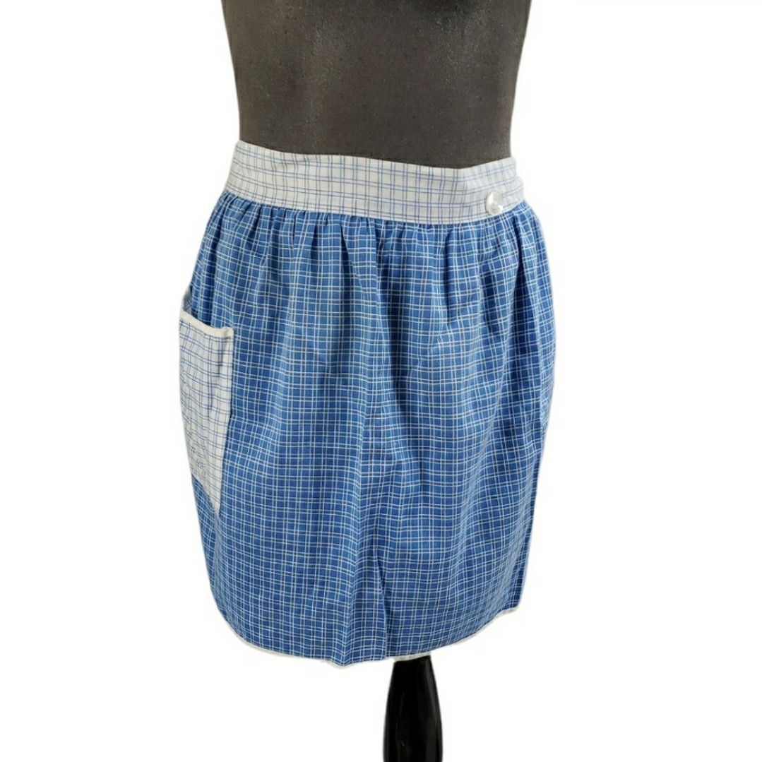Vintage Plaid Half Apron