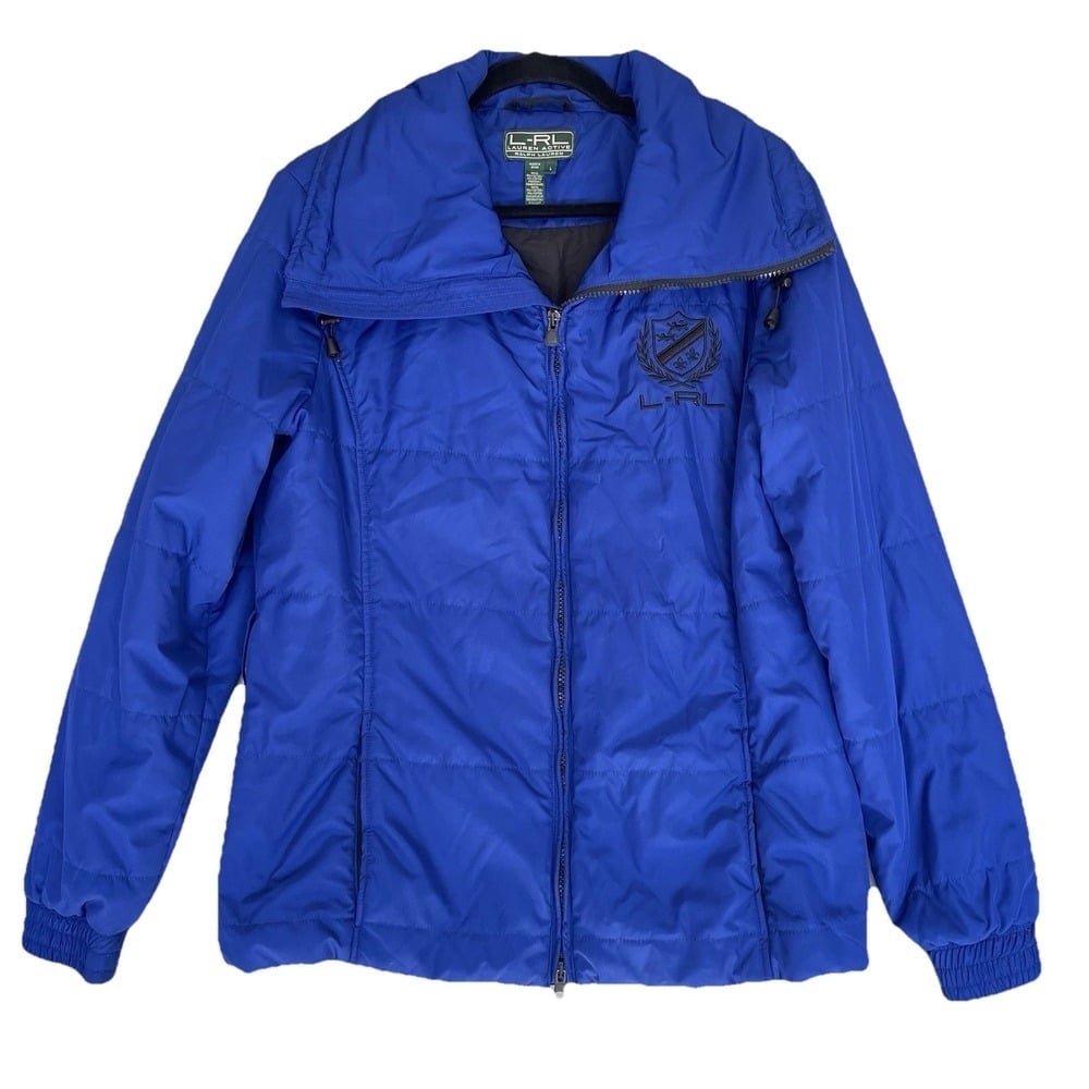 Lauren Ralph Lauren Active Puffer Quilted Jacket Womens Large Electric Blue