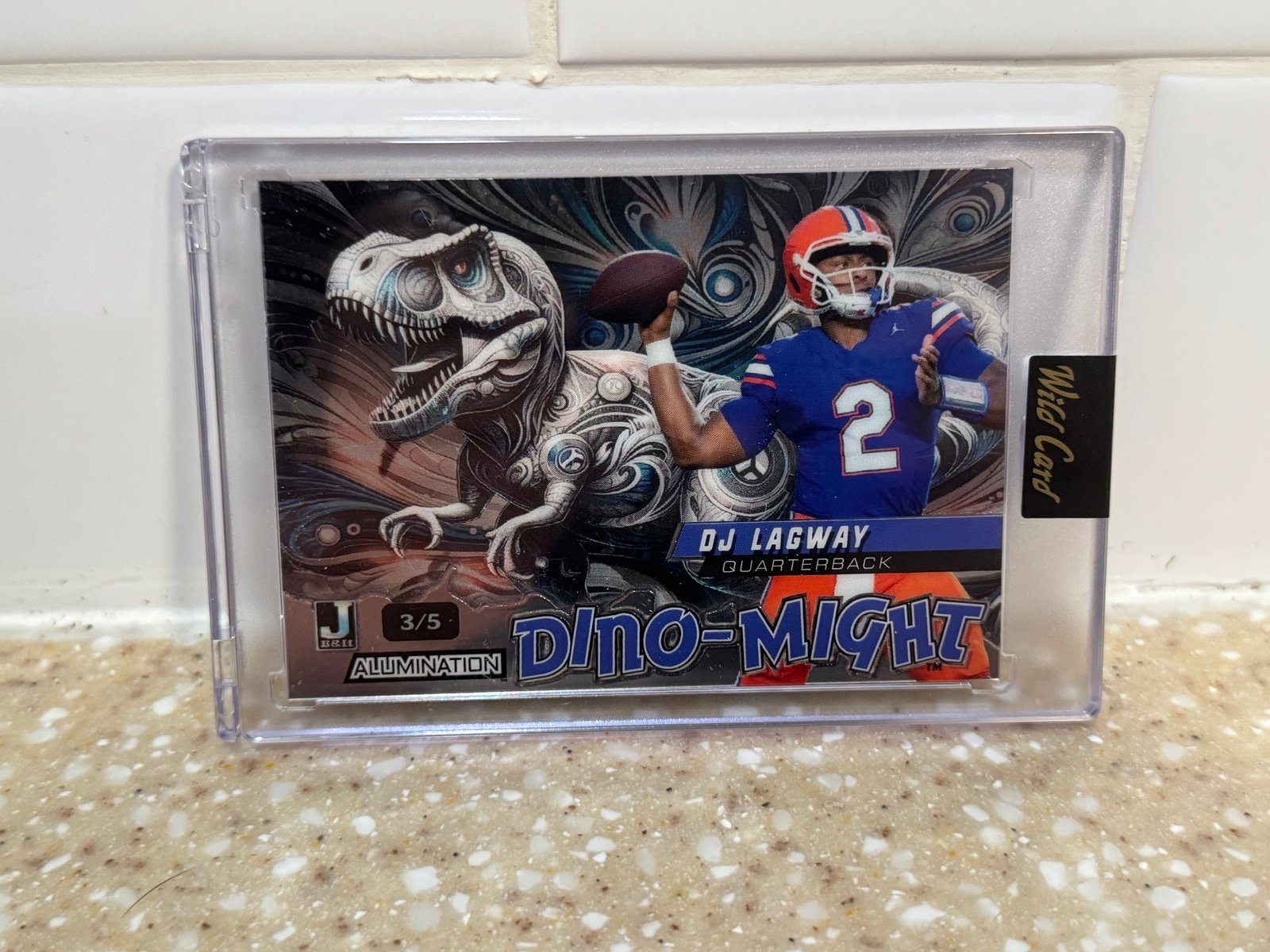 DJ Lagway 2024 Wild Card Alumination Dino-Might Football 3/5 Florida Gators TREX